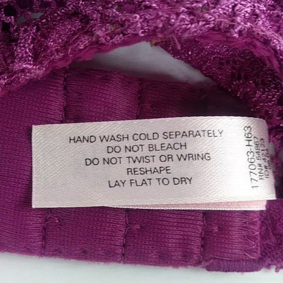 Victoria's Secret Very Sexy Lace Push-Up Without Padding Bra 38D Purple Pink - Picture 15 of 16